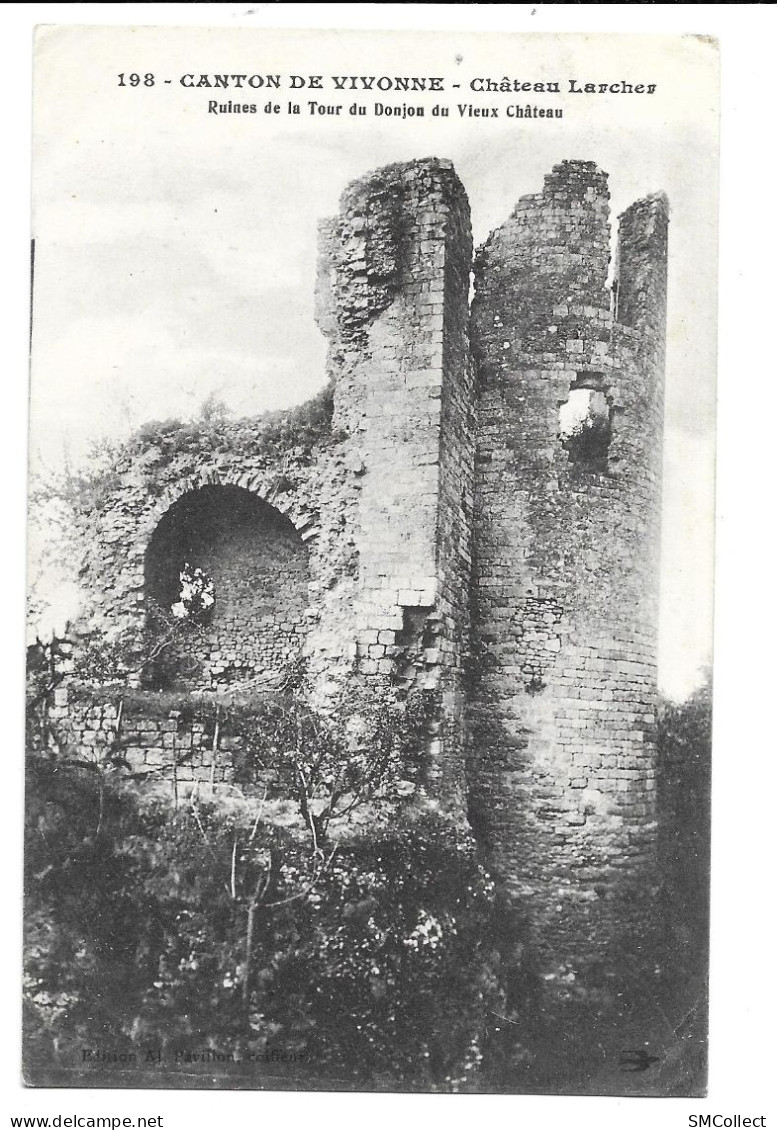 Canton De Vivonne, Chateau Larcher, Ruines (A18p54) - Vivonne