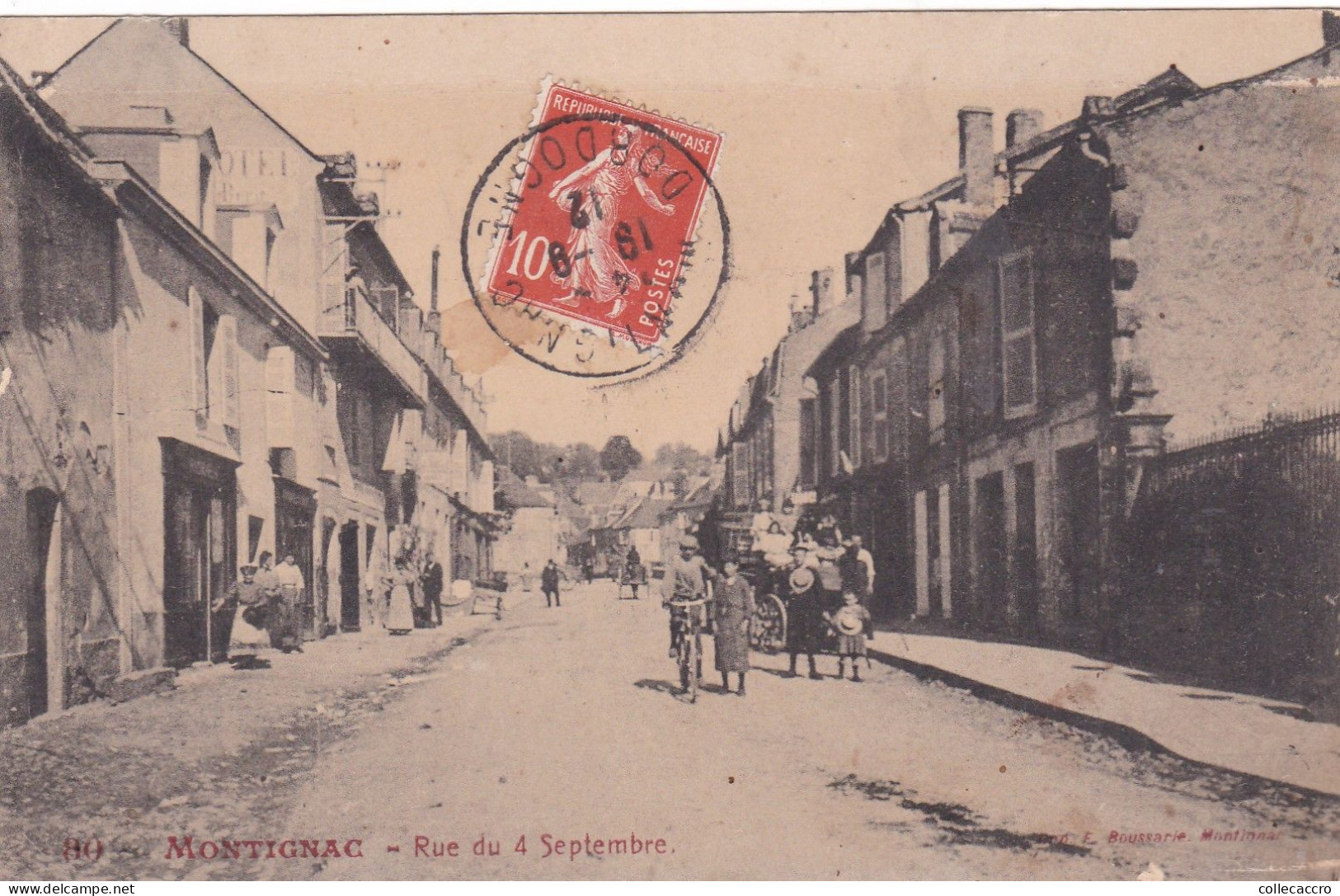 MONTIGNAC RUE DU 4 SEPTEMBRE DORDOGNE ANIMEE - Autres & Non Classés