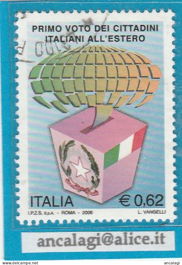 USATI ITALIA 2006 - Ref.1003 "VOTO DEGLI ITALIANI ALL'ESTERO" 1 Val. - - 2001-10: Usati