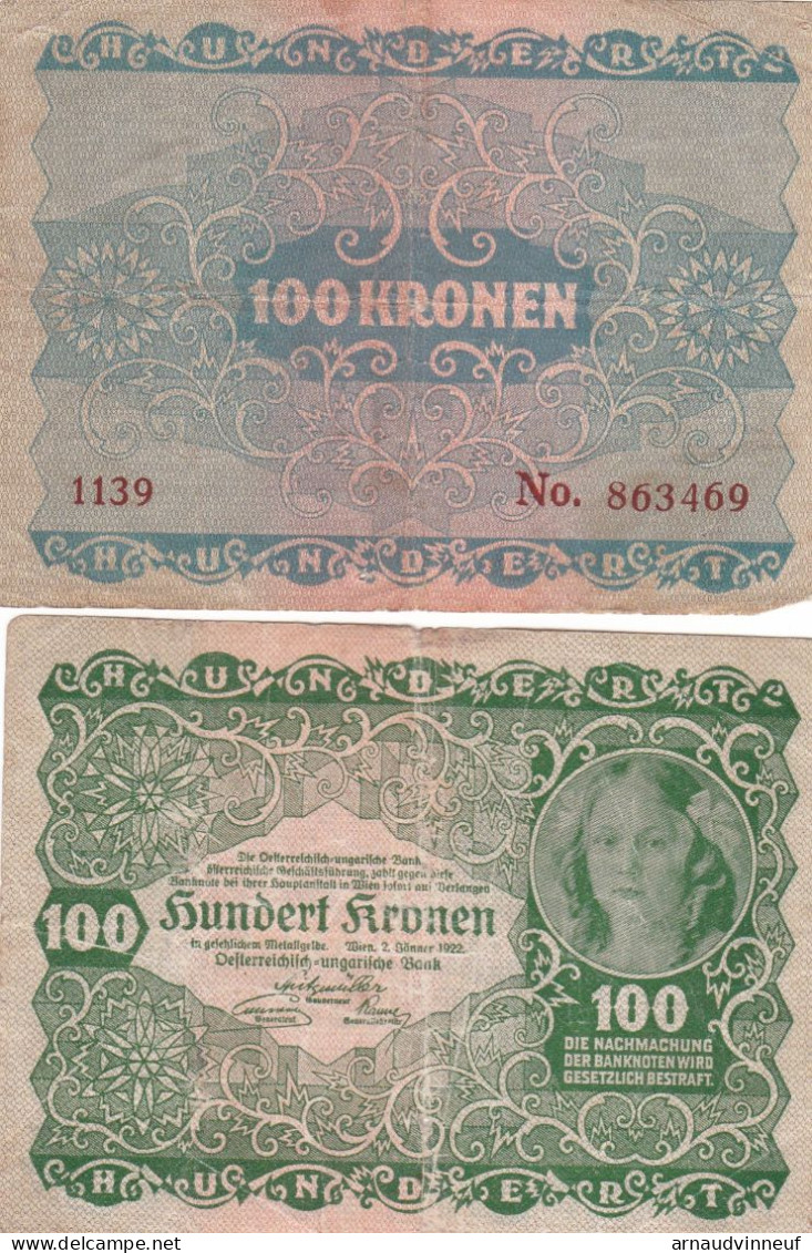 100 Die Nachmachung LOT DE 3 BILLETS - Oesterreich