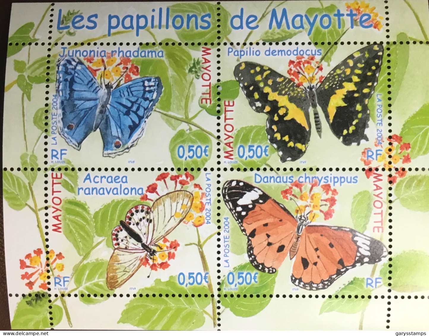 Mayotte 2004 Butterflies Sheetlet MNH - Schmetterlinge