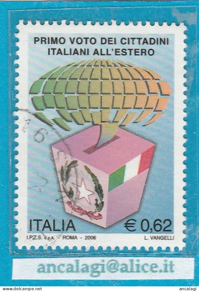 USATI ITALIA 2006 - Ref.1003B "VOTO DEGLI ITALIANI ALL'ESTERO" 1 Val. - - 2001-10: Afgestempeld