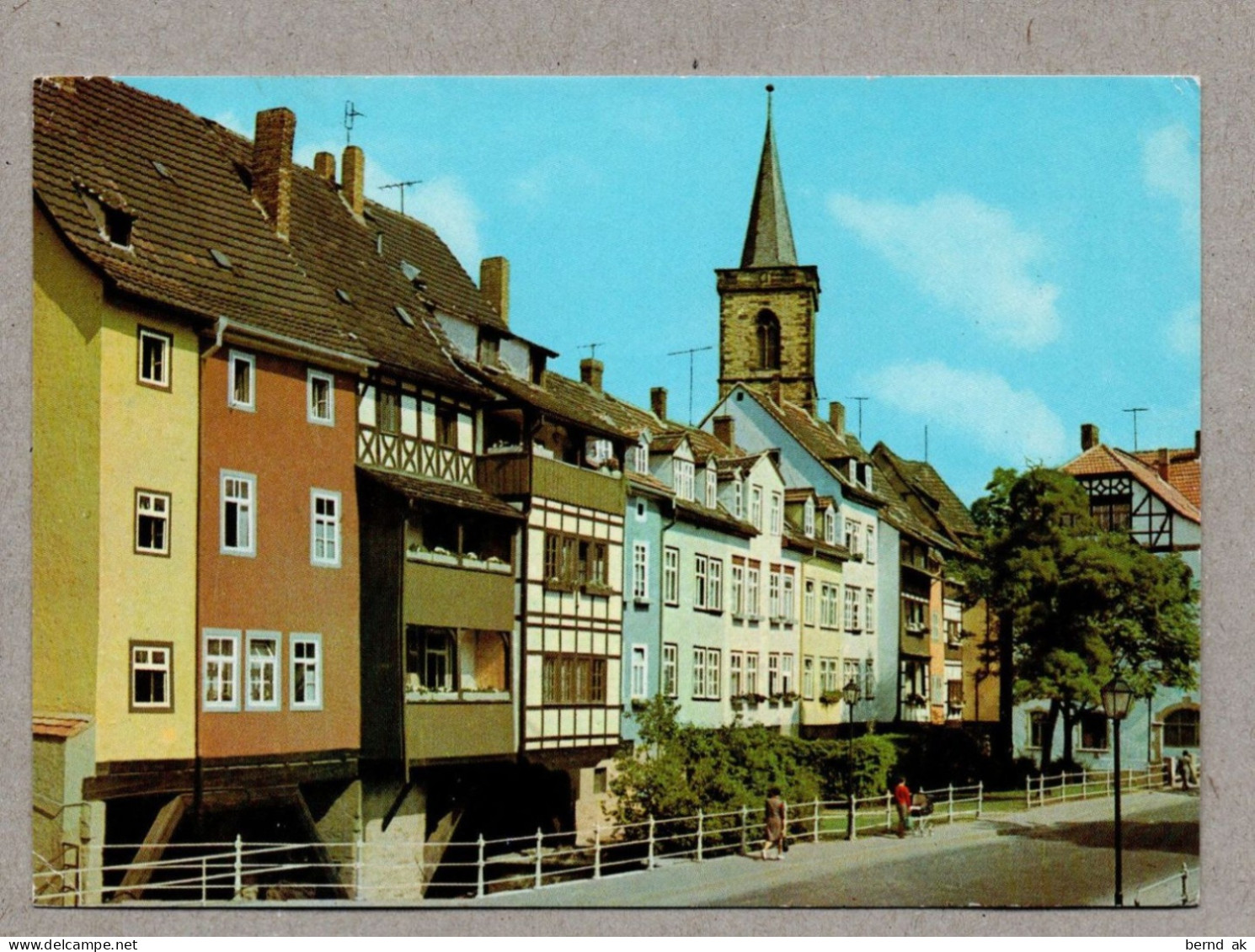 031# BRD - 12  Color  - AK:  Erfurt - IGA, Krämerbrücke, Malsdorf, Fischmarkt, Rathaus, Kirchen  (alle im Bild)