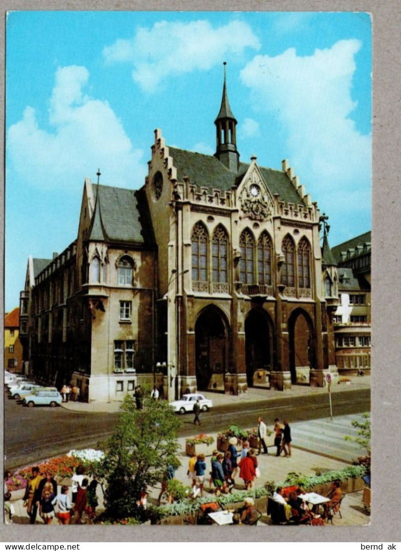 031# BRD - 12  Color  - AK:  Erfurt - IGA, Krämerbrücke, Malsdorf, Fischmarkt, Rathaus, Kirchen  (alle im Bild)