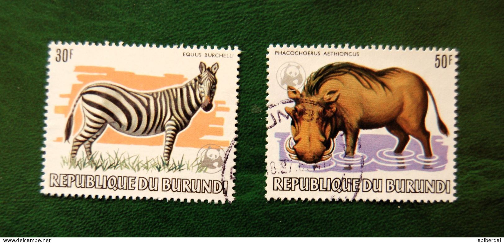 Burundi - 1982 2 Values African Animals WWF Used - Oblitérés