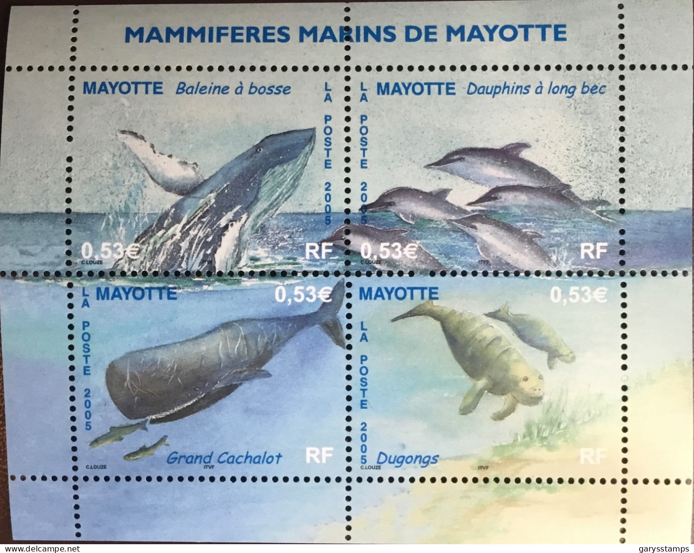 Mayotte 2005 Marine Mammals Whales Dolphins Sheetlet MNH - Autres & Non Classés