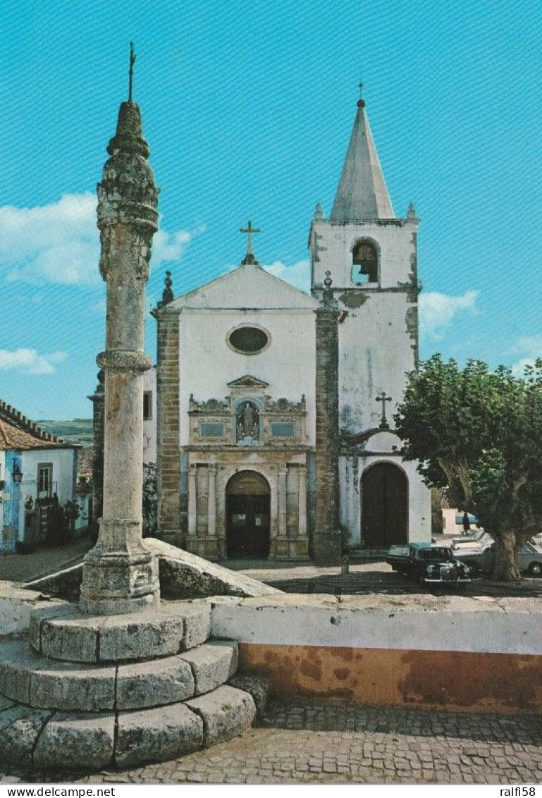 1 AK Portugal * Óbidos - Die Kirche Santa Maria Und Der Schandpfahl In Der Historischen Altstadt Von Óbidos * - Other & Unclassified