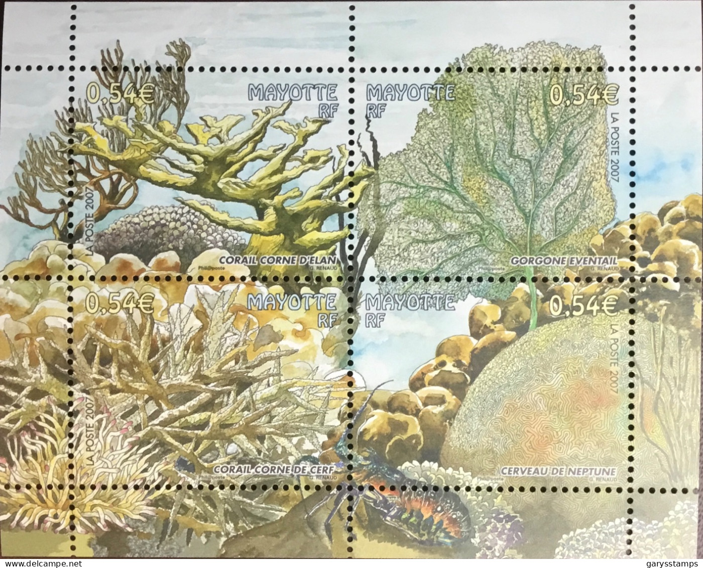 Mayotte 2007 Corals Marine Life Sheetlet MNH - Marine Life