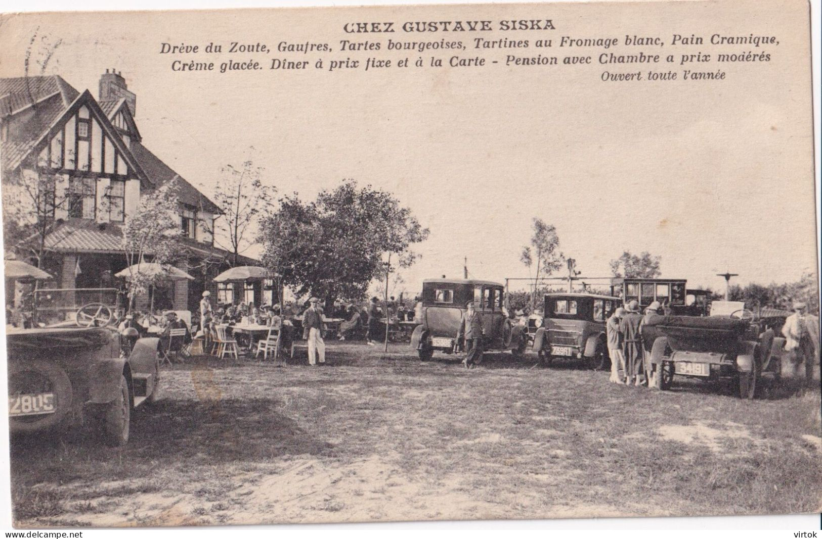 KNOKKE :  1925   Old Cars (    Ecrit Avec Timbre - Met Zegel  ) - Knokke