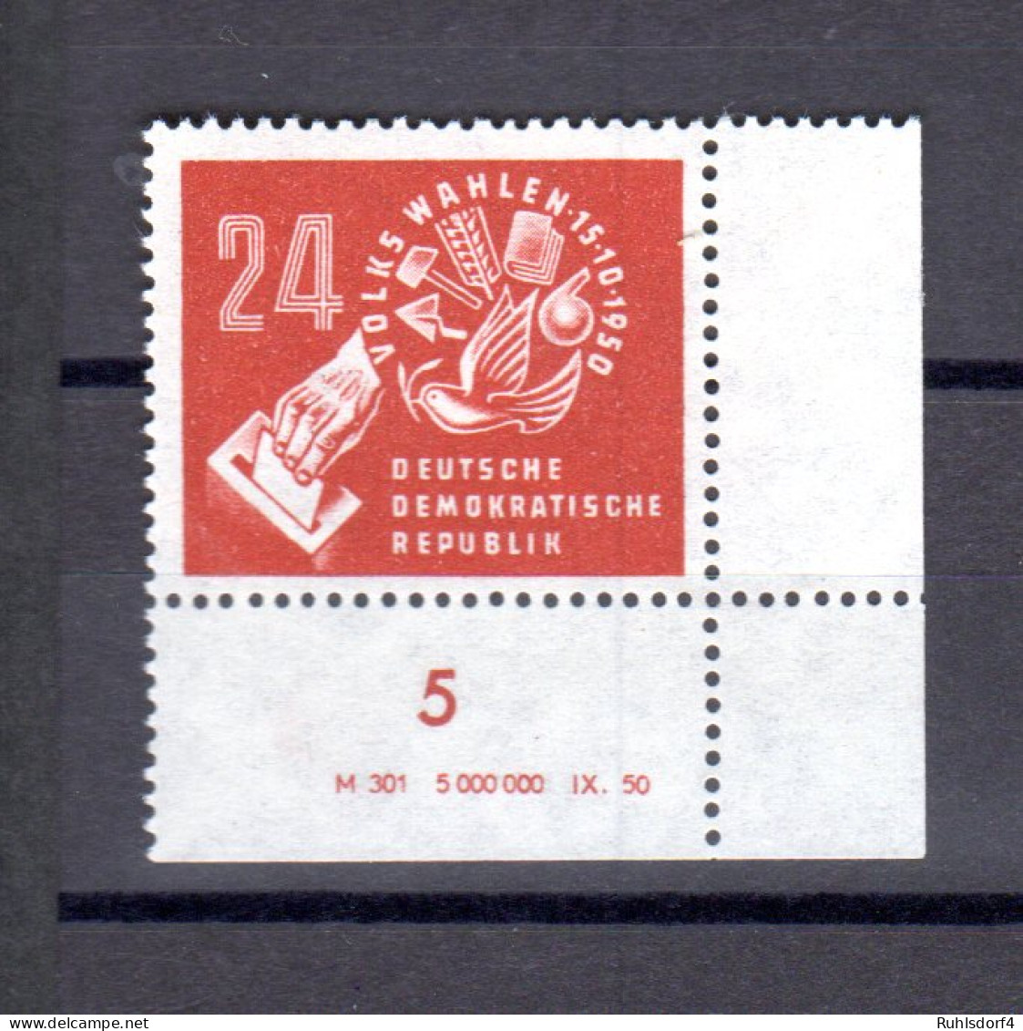 DDR, Volkswahlen 1950 Mit DV, Postfrisch. - Autres & Non Classés