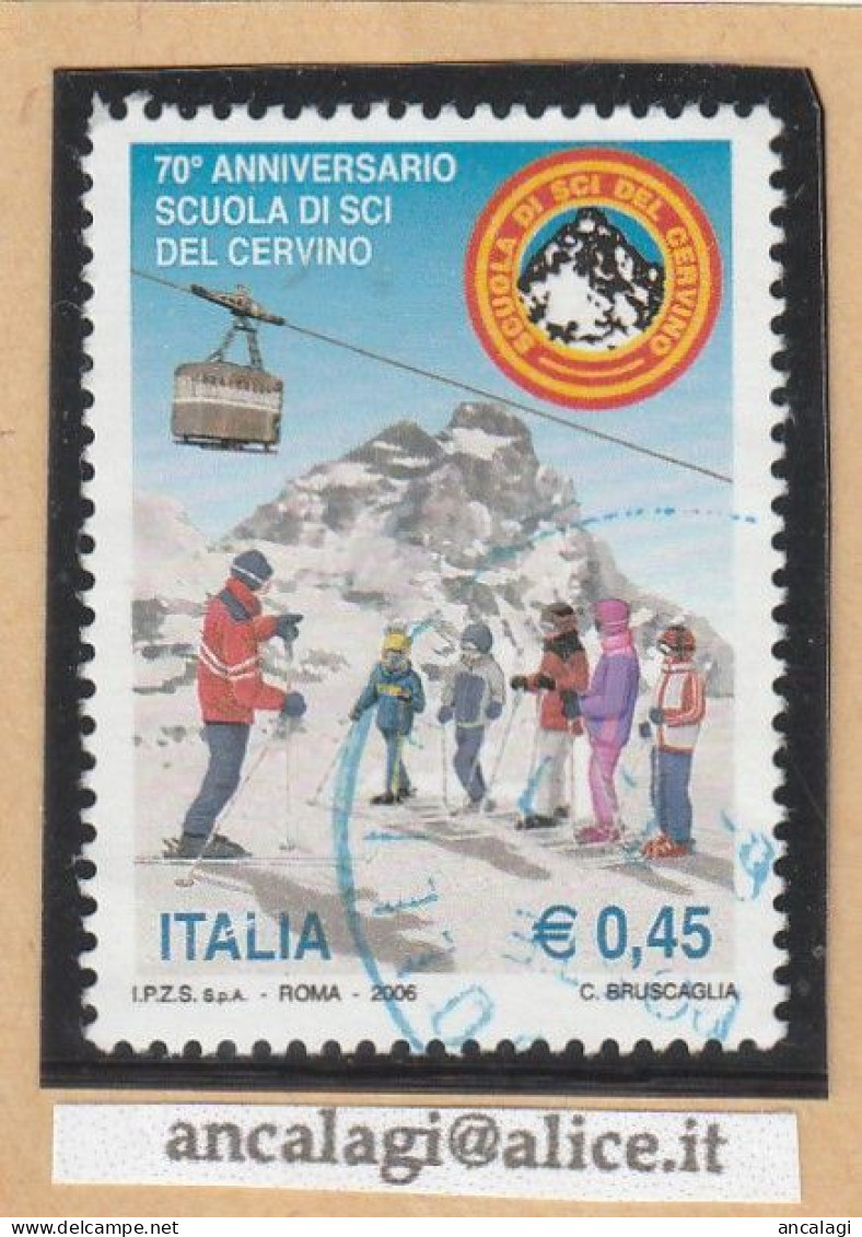 USATI ITALIA 2006 - Ref.1005 "SCUOLA DI SCI, CERVINO" 1 Val. - - 2001-10: Usati