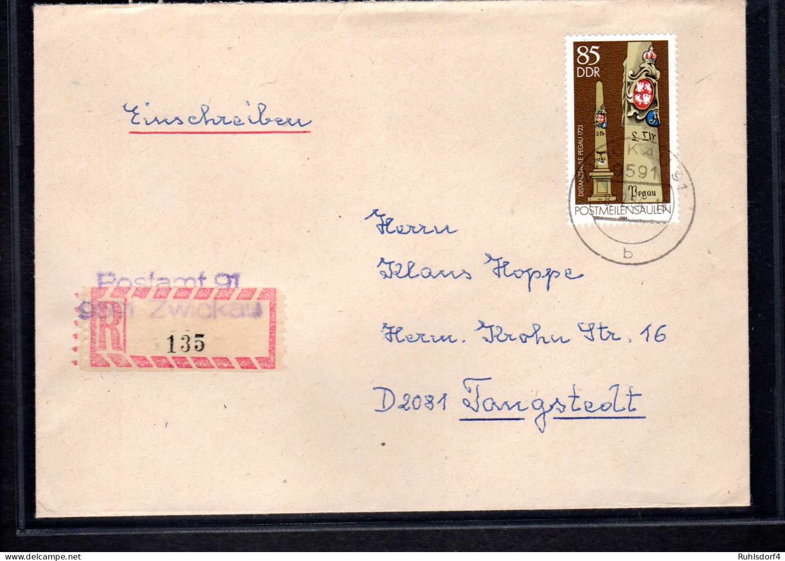 DDR, R-Fernbrief Mit EF. Mi.-Nr. 2856 - Lettres & Documents