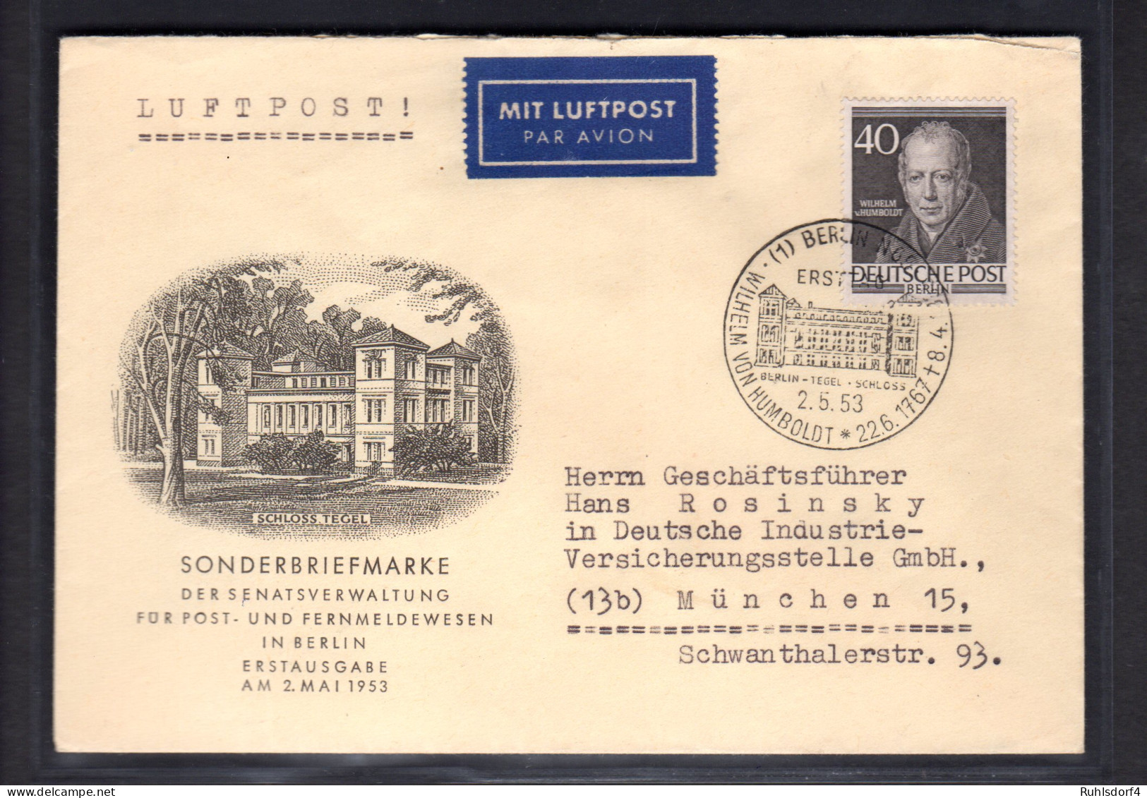 Berlin, FDC, Mi.-Nr. 100 - Sonstige & Ohne Zuordnung