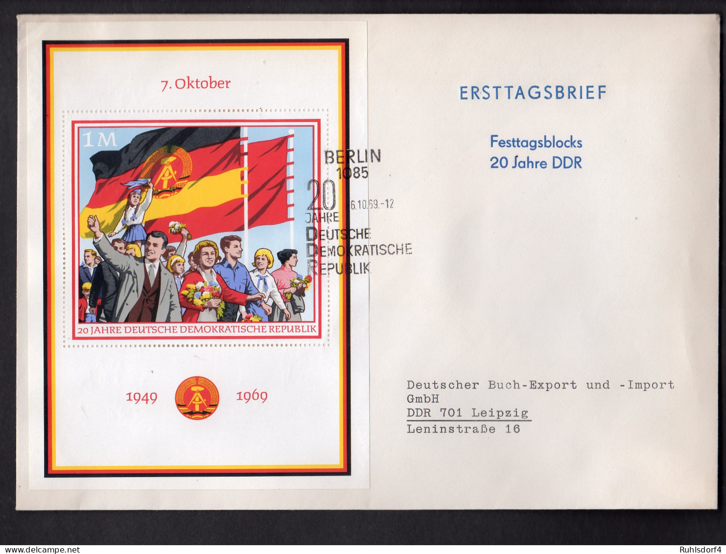 DDR, FDC. 20 Jahre DDR -.Block 29 - Sonstige & Ohne Zuordnung