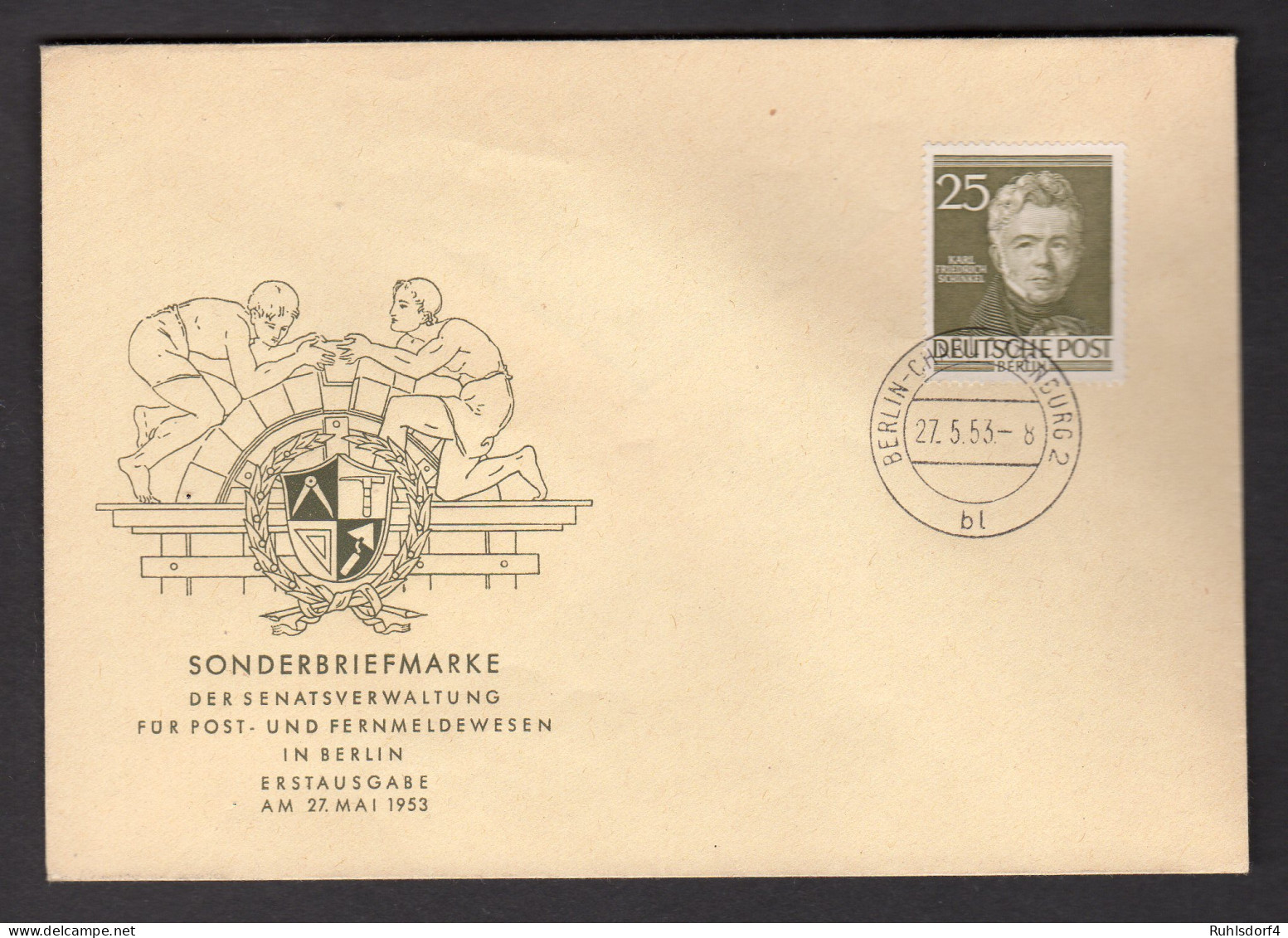 Berlin, FDC. Mi.-Nr. 98 - Schinkel - Andere & Zonder Classificatie