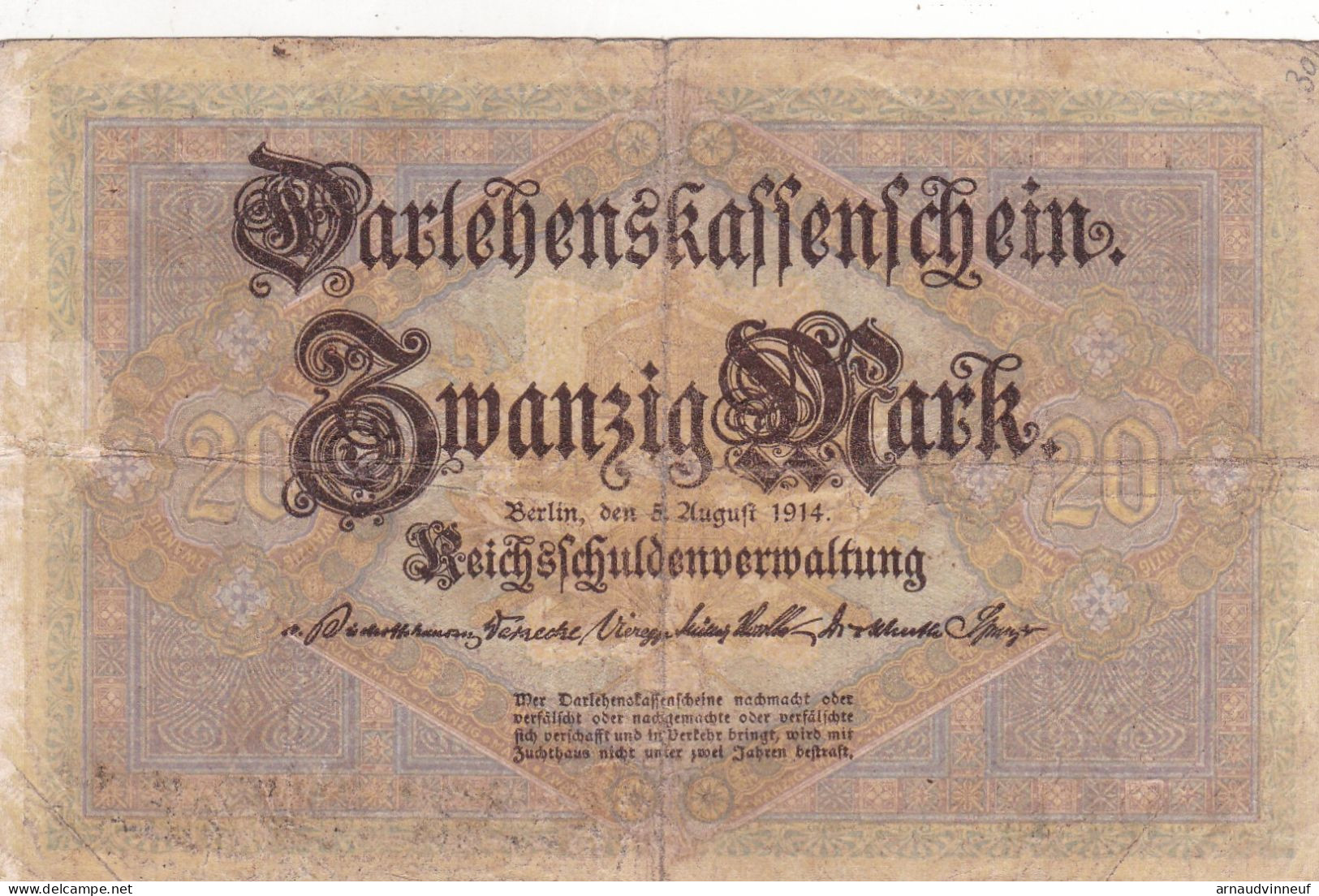 BILLET ALLEMAND DE 20 - Other & Unclassified