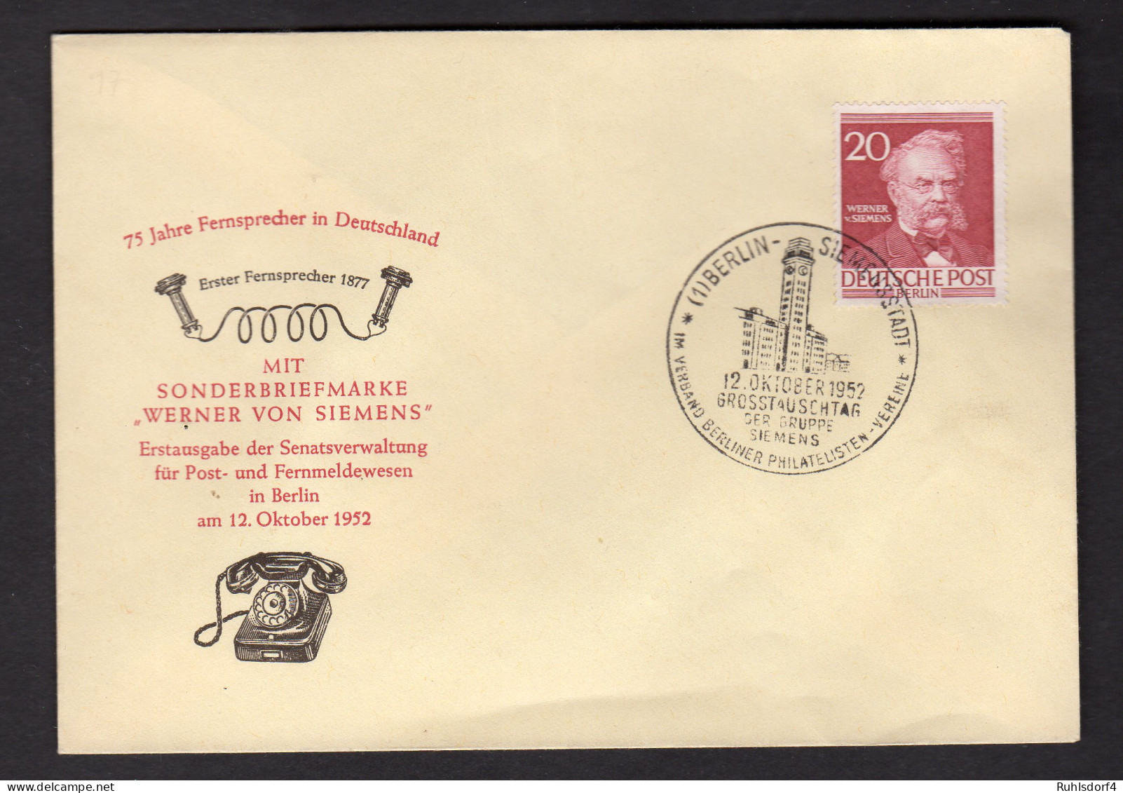 Berlin, FDC. Mi.-Nr. 97 - Siemens - Otros & Sin Clasificación