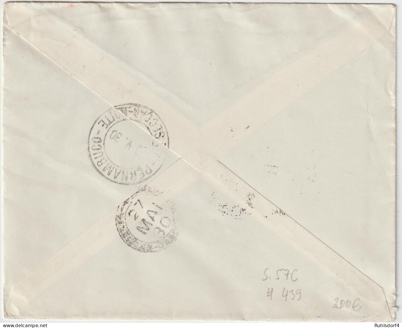 Zeppelin-Brief  Südamerikafahrt 1932 Bis Pernambuco - Zeppeline