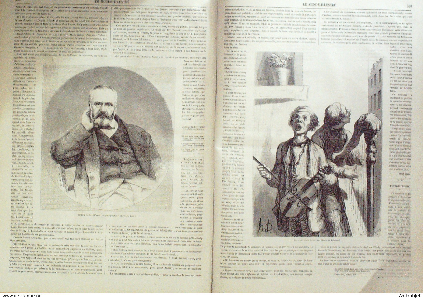 Le Monde Illustré 1862 N°297 Grèce Pyrée Athènes Siam évèque Victor Hugo Naples Môle - 1850 - 1899