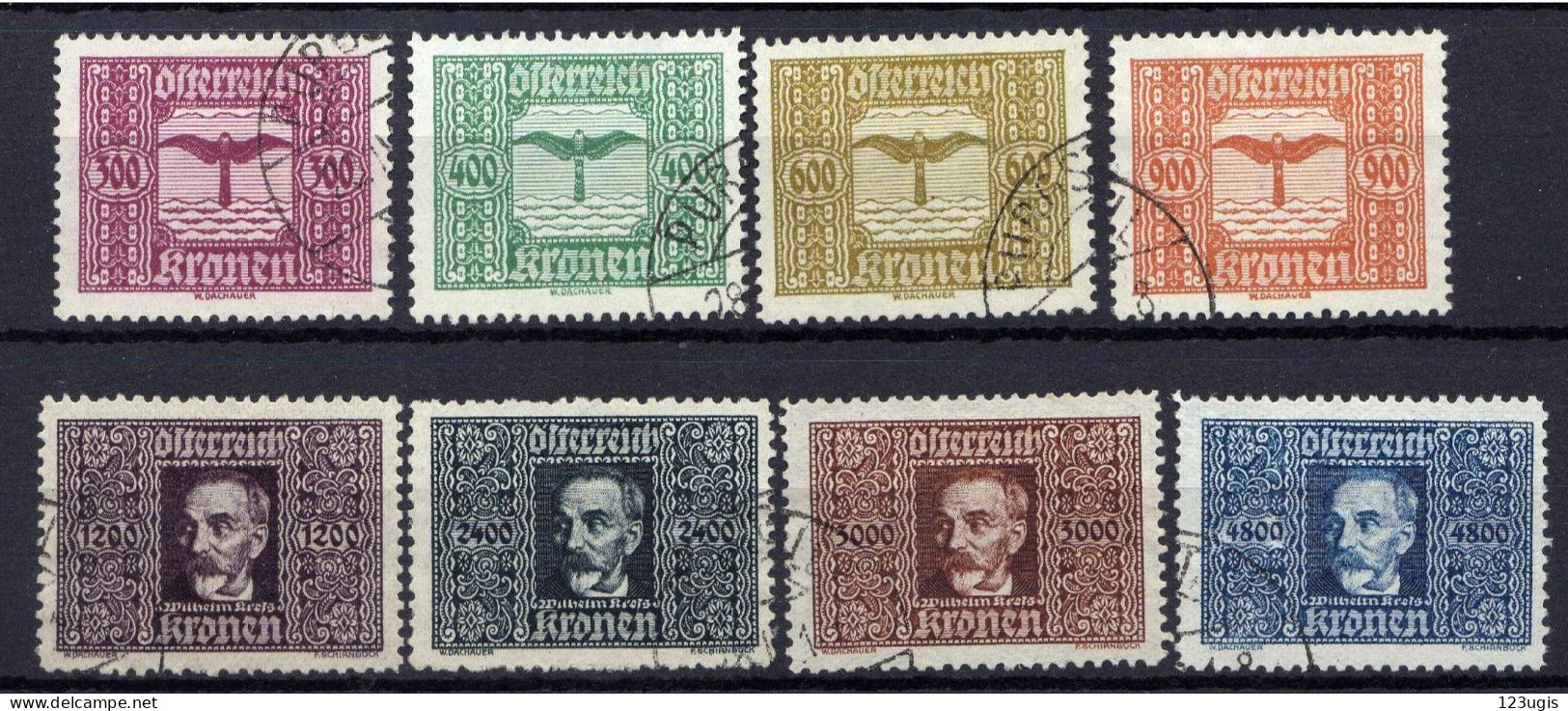 Österreich/Austria 1922 Mi 425-432, Gestempelt, Flugpost / Air Mail [200424XIV] - Gebraucht