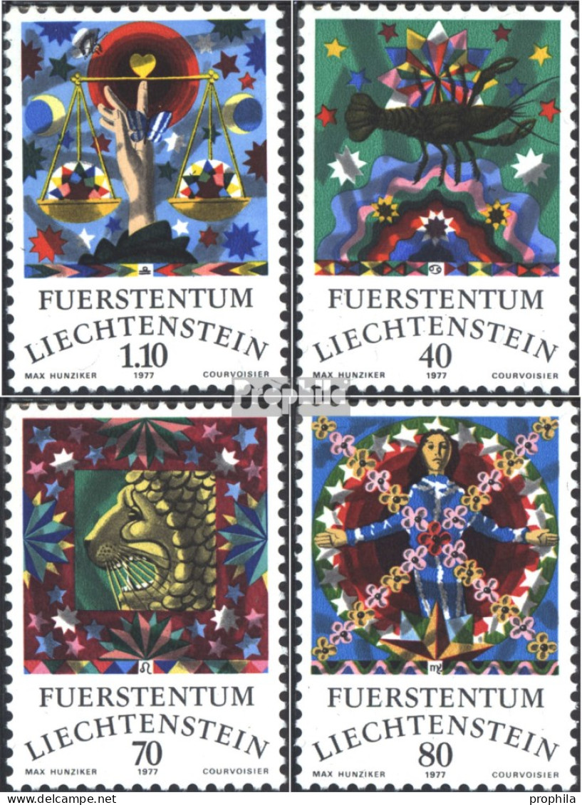 Liechtenstein 669-672 (kompl.Ausg.) Postfrisch 1977 Tierkreiszeichen - Nuovi