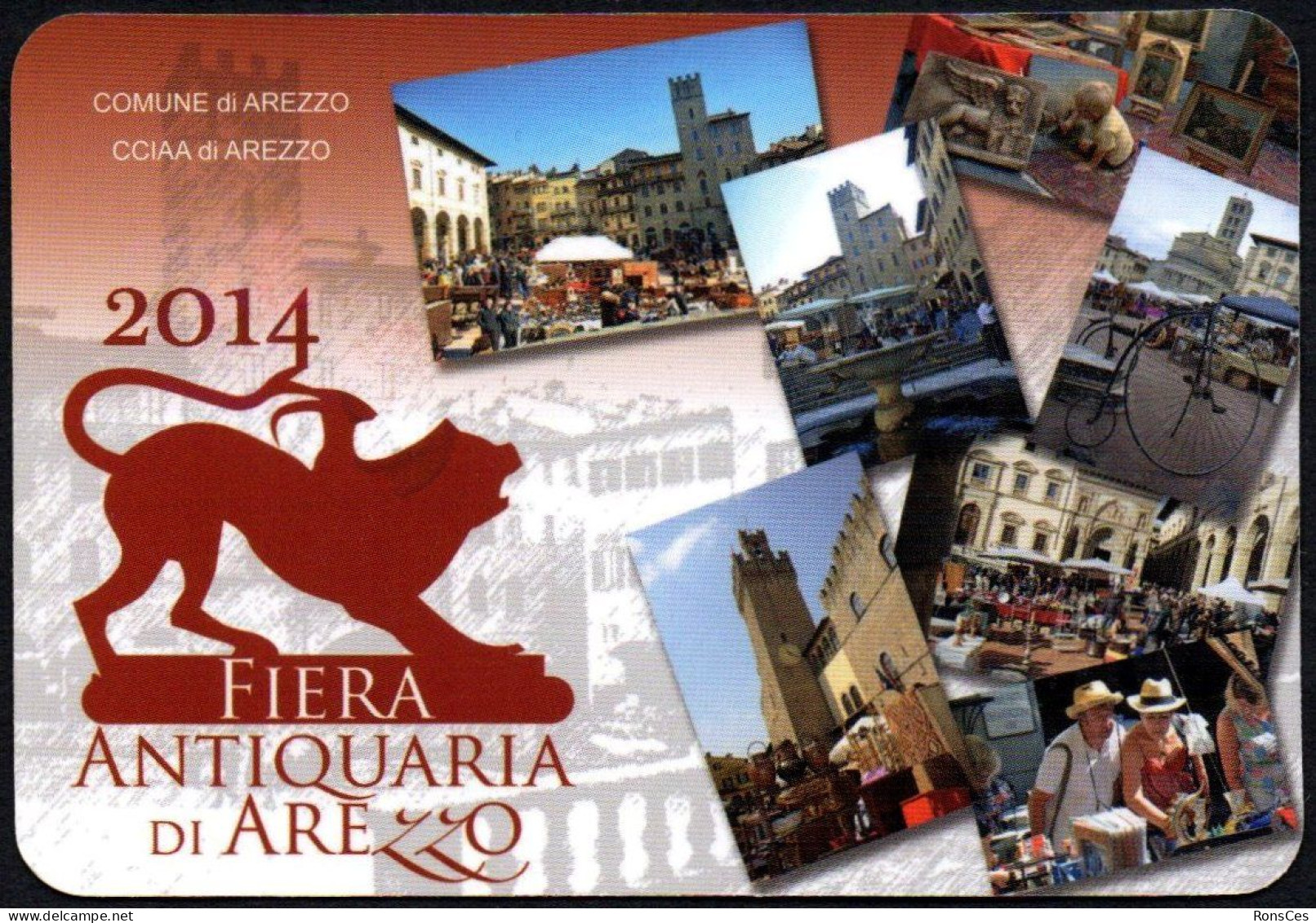 ITALIA 2014 - CALENDARIO TASCABILE - FIERA ANTIQUARIA DI AREZZO 2014 - I - Kleinformat : 2001-...