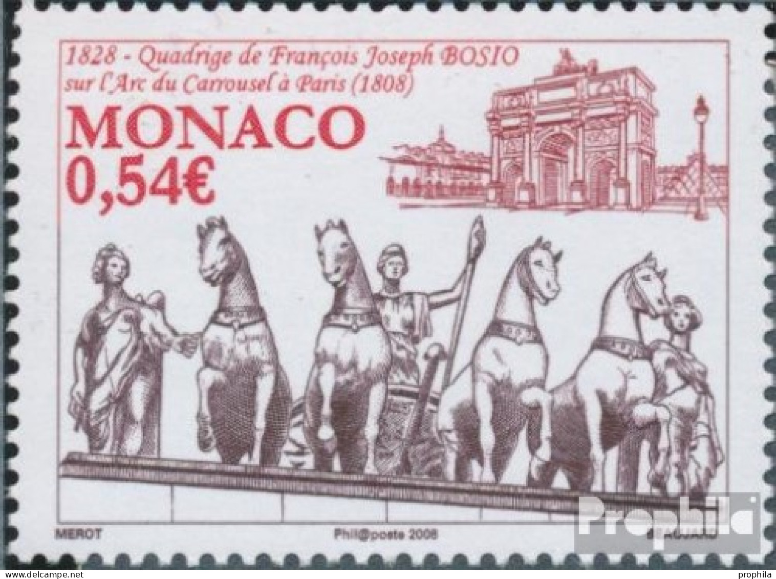 Monaco 2865 (kompl.Ausg.) Postfrisch 2008 Qudriga Auf Dem Triumphbogen - Ungebraucht