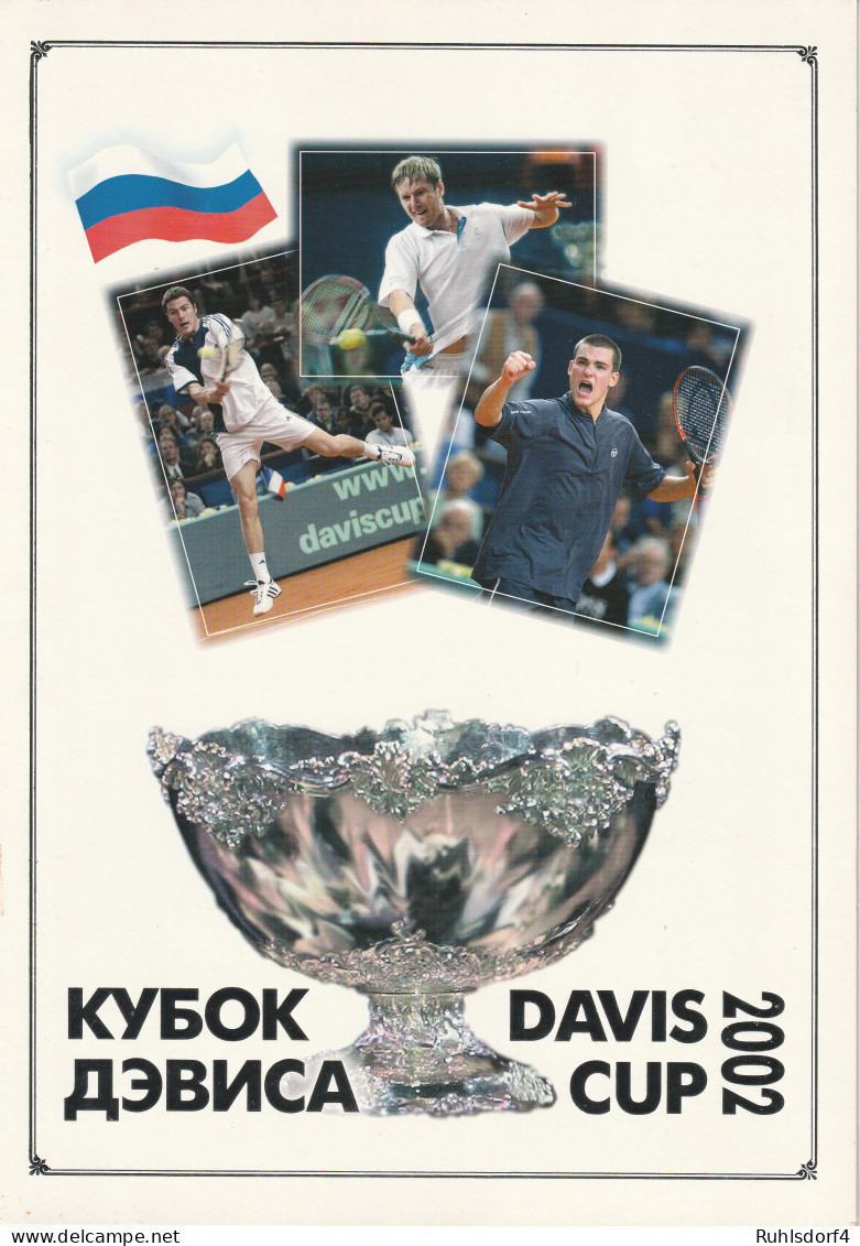 Russland: Gewinn Des Davis Cups. Souvenir-Folder Mit Zd.-KBgn, Gest. - Blocs & Feuillets