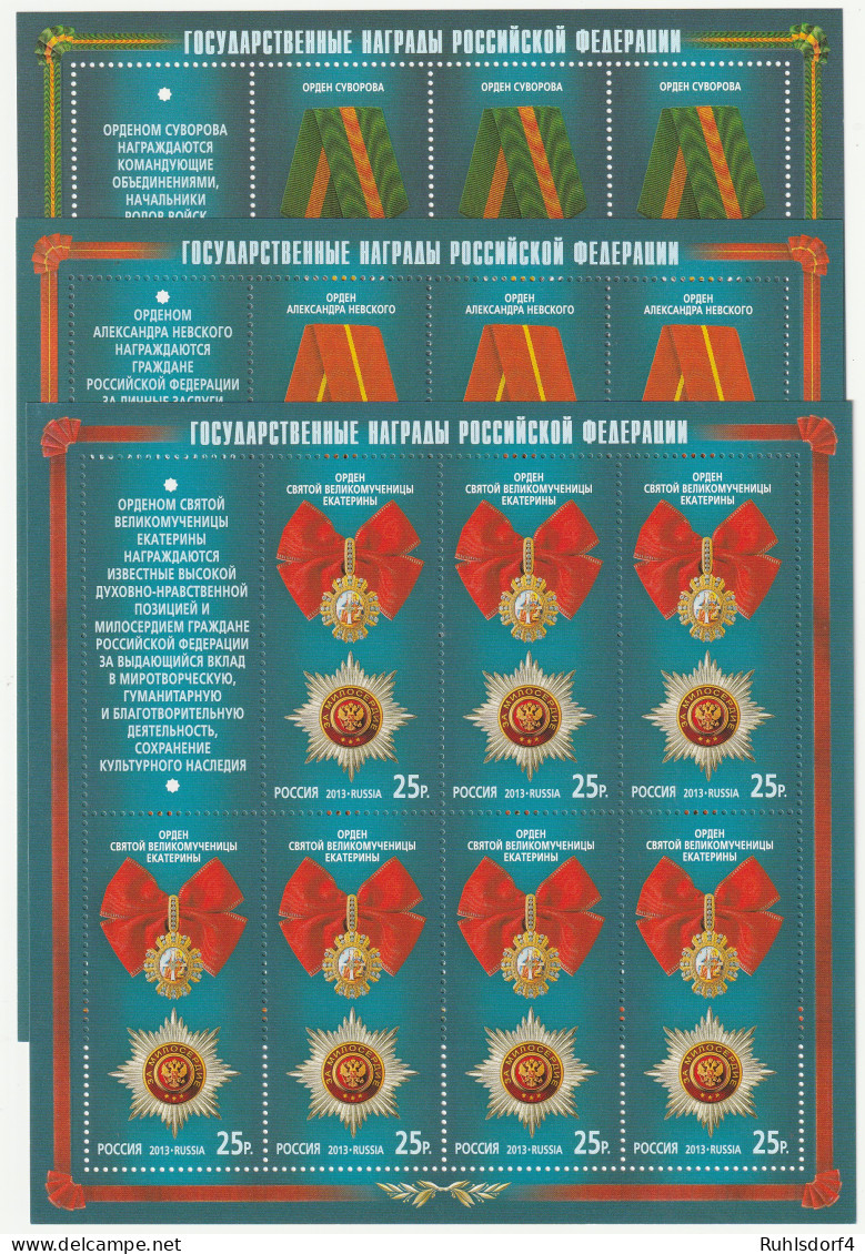 Russland: Orden Der Russ. Föderation (II), Kleinbogen, ** (MNH) - Blocks & Sheetlets & Panes