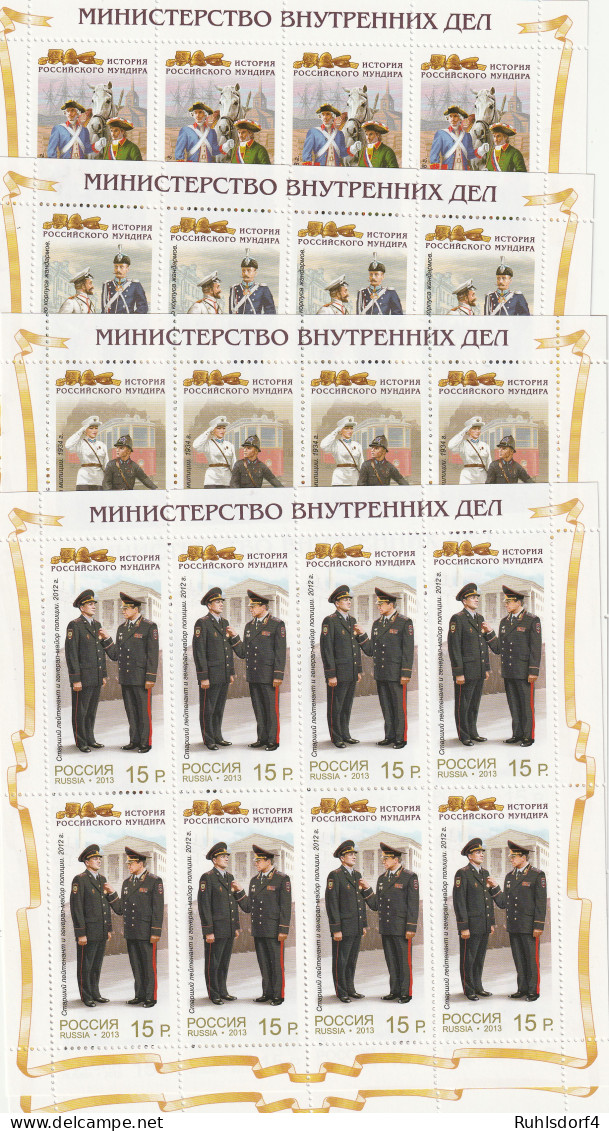 Russland: Historische Uniformen, Kleinbogen, ** (MNH) - Blocchi & Fogli