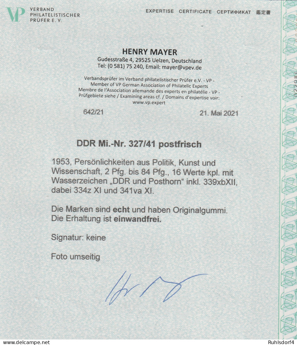 DDR: "Köpfe II", **, Attest Mayer - Other & Unclassified