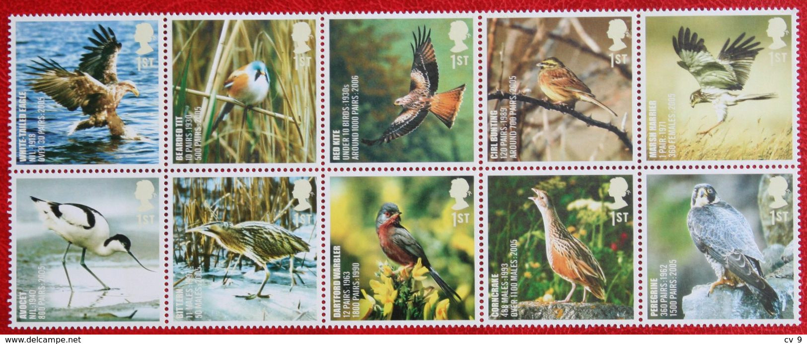 Bird Vogel Oiseau Pajaro Endagered Species (Mi 2558-2567) 2007 POSTFRIS MNH ** ENGLAND GRANDE-BRETAGNE GB GREAT BRITAIN - Unused Stamps