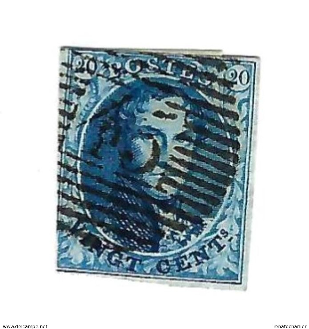 Oblitération "45" Sur 20 Centimes. - 1858-1862 Medallones (9/12)