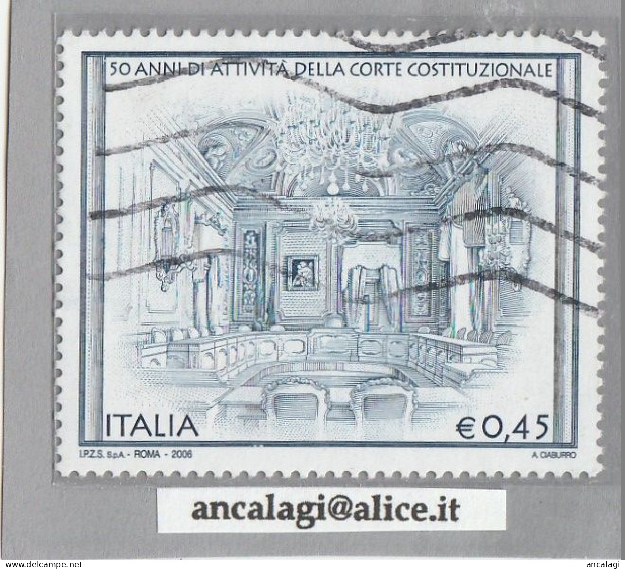 USATI ITALIA 2006 - Ref.1008 "CORTE COSTITUZIONALE" 1 Val. - - 2001-10: Usati