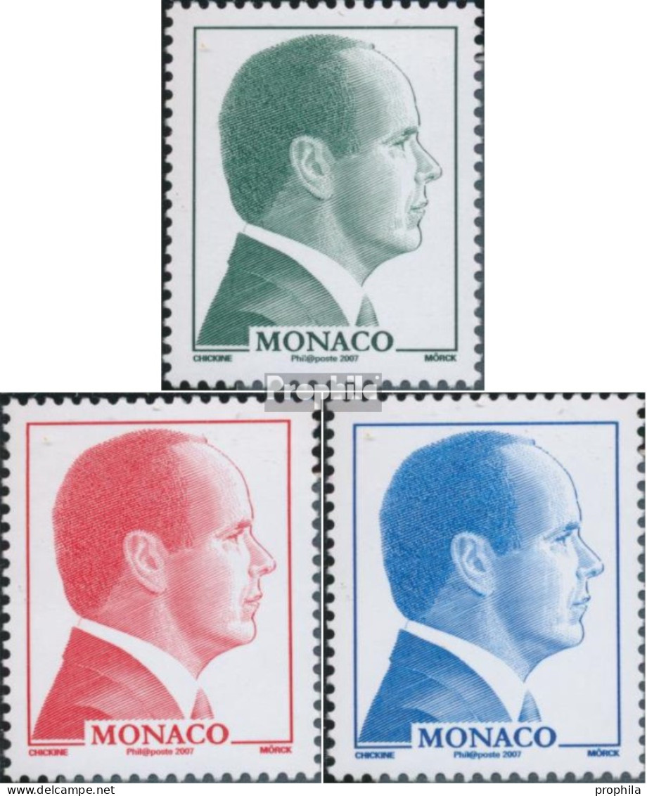Monaco 2816I-2818I (kompl.Ausg.) Postfrisch 2006 Freimarken: Fürst Albert II. - Unused Stamps