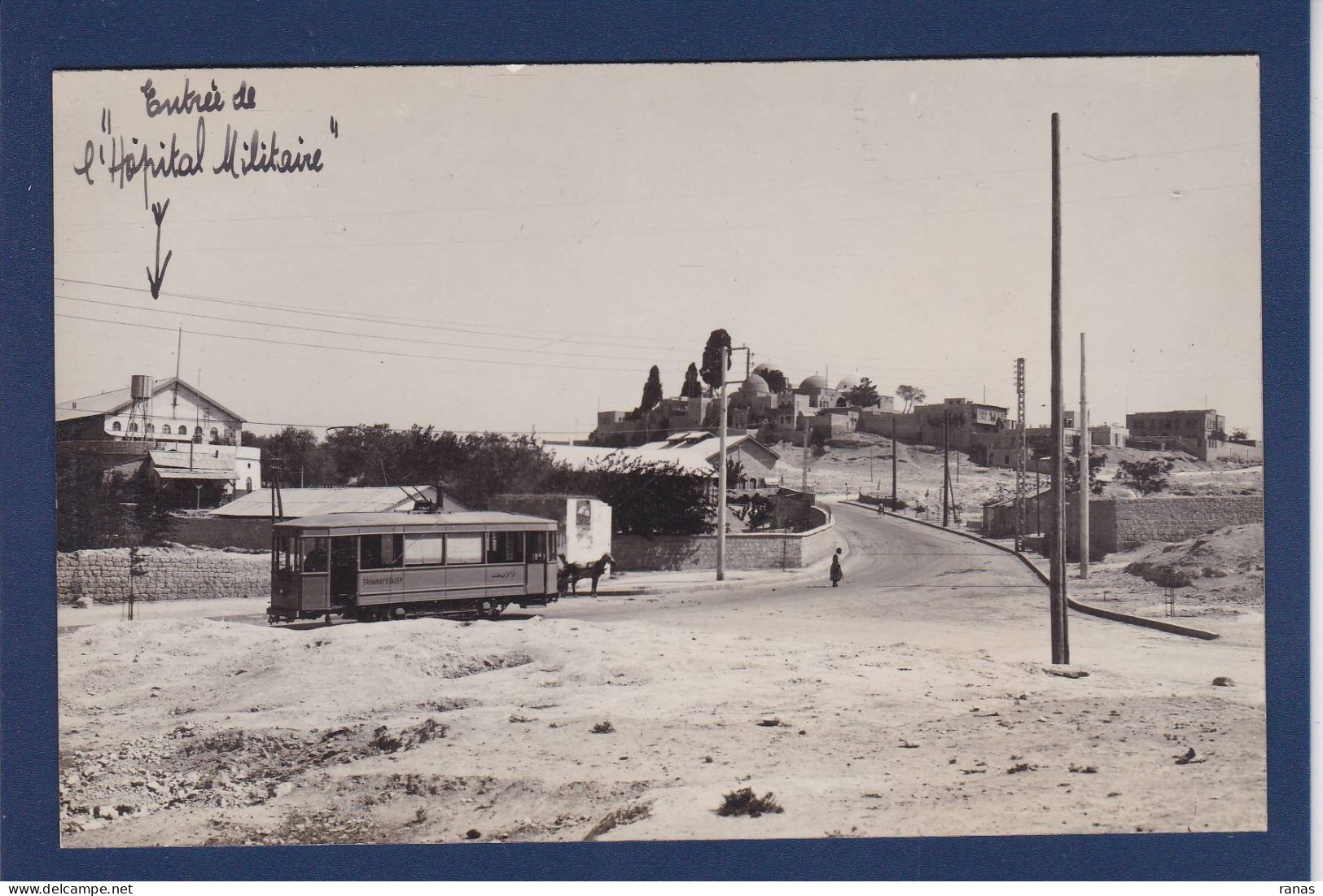 CPA Syrie écrite Alep Carte Photo Tramway - Syrie