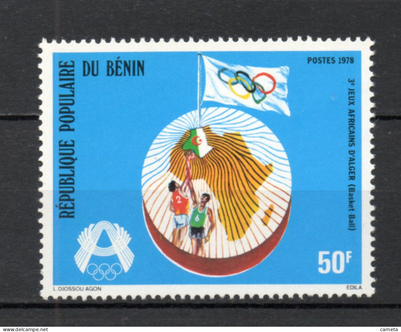 BENIN   N° 415  NEUF SANS CHARNIERE  COTE 0.70€   SPORT BASKET BALL - Bénin – Dahomey (1960-...)