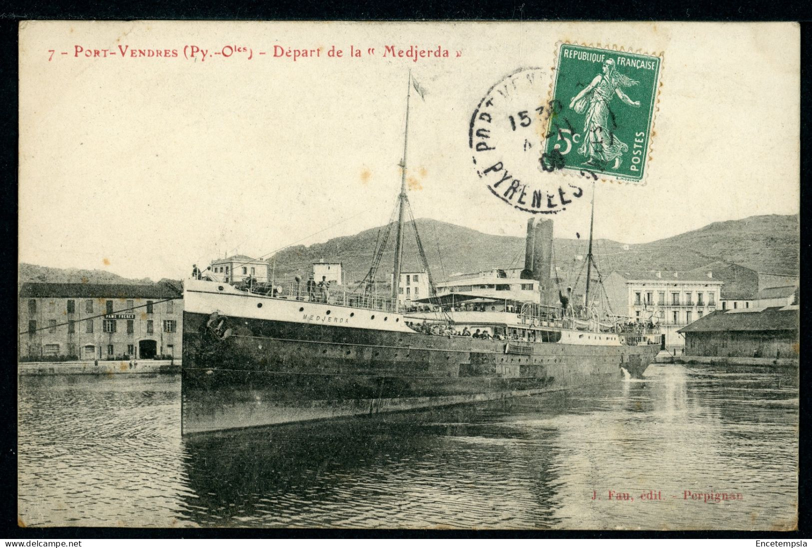 CPA - Carte Postale - France - Port Vendres - Départ De La Medjerda (CP24677OK) - Port Vendres