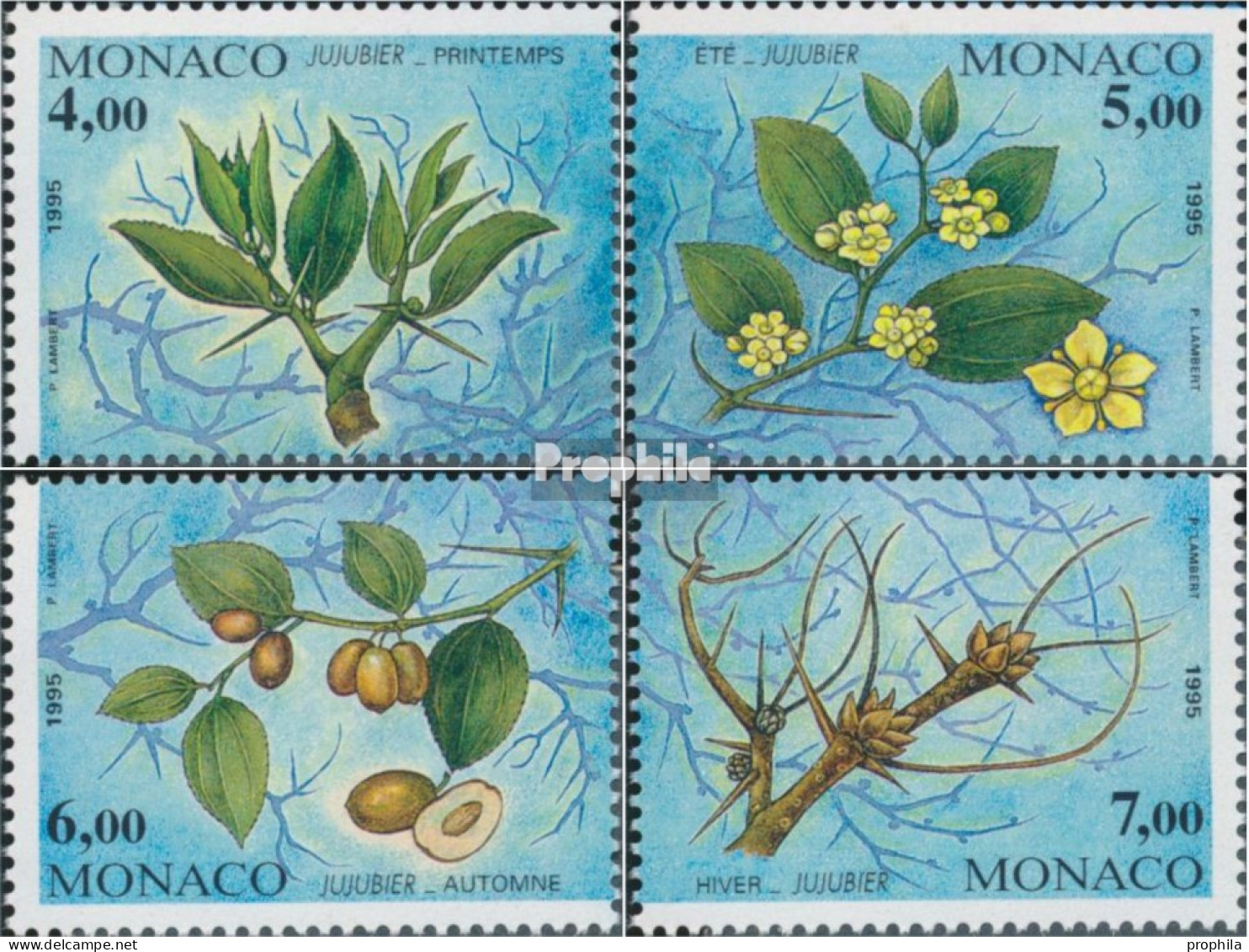 Monaco 2222-2225 (kompl.Ausg.) Postfrisch 1995 Die Vier Jahreszeiten - Ongebruikt