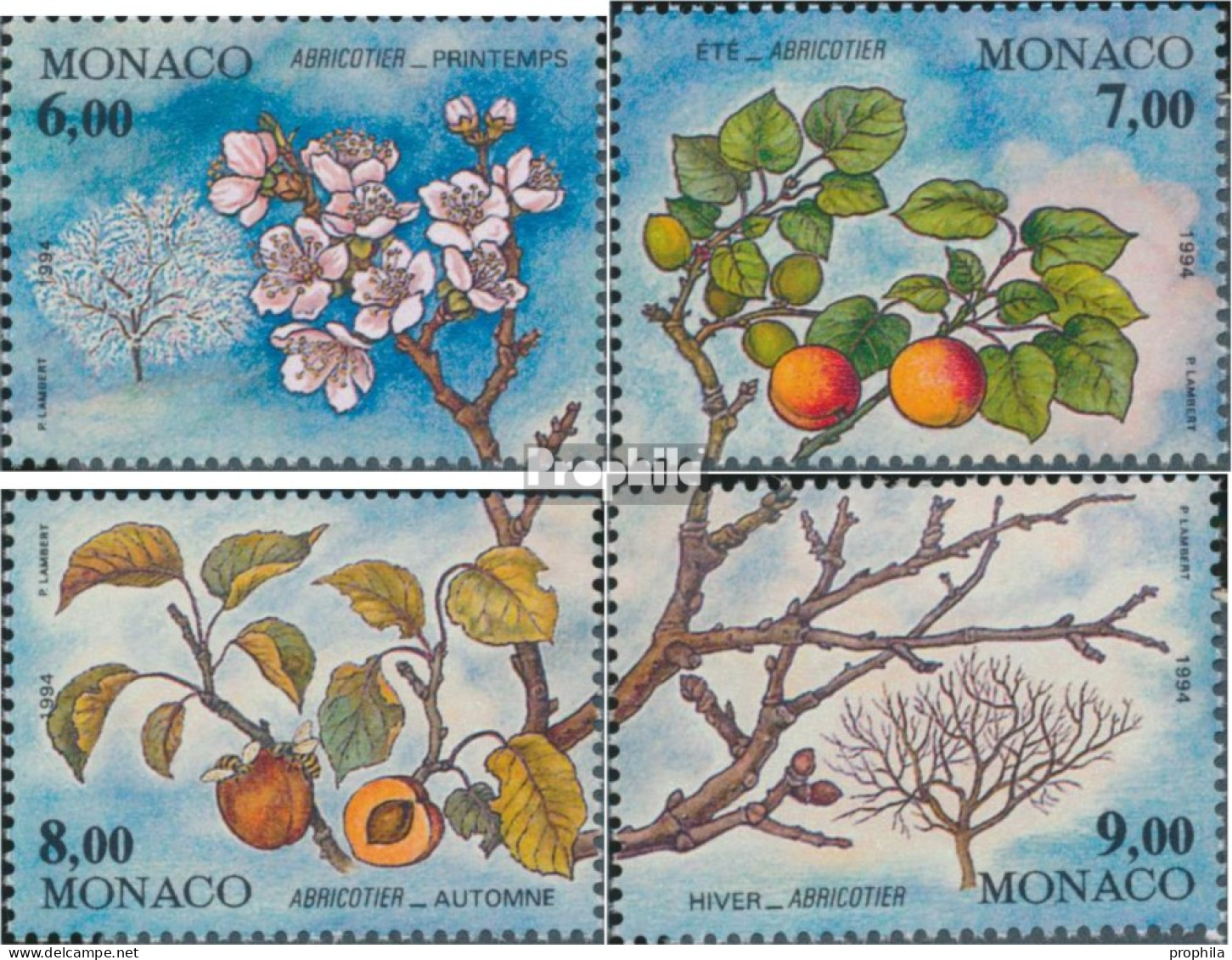 Monaco 2196-2199 (kompl.Ausg.) Postfrisch 1994 Die Vier Jahreszeiten - Ungebraucht