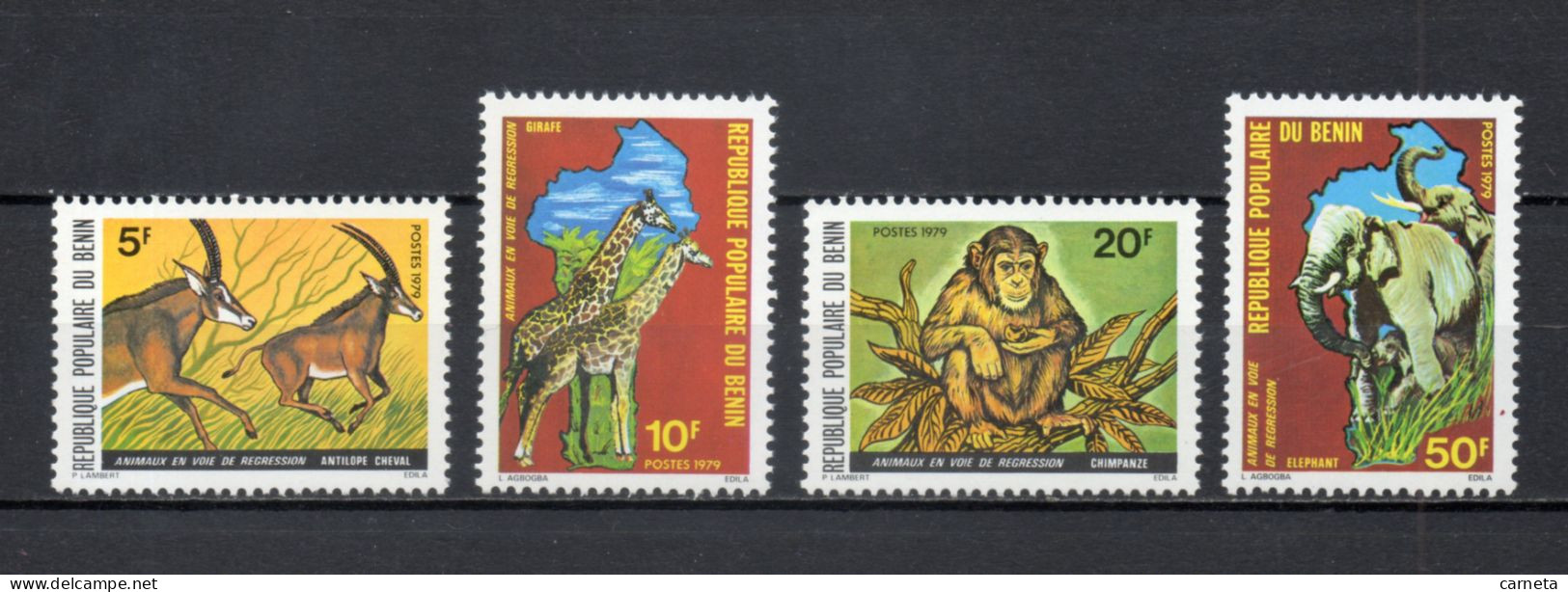 BENIN   N° 457 à 460   NEUFS SANS CHARNIERE  COTE 5.00€   ELEPHANT ANIMAUX FAUNE - Benin - Dahomey (1960-...)