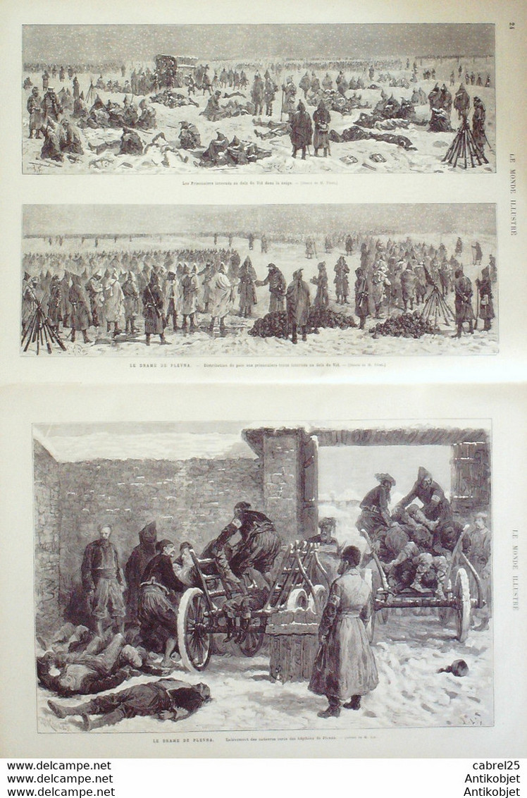 Le Monde Illustré 1878 N°1083 Roumanie PLEVNA Capitulation OSMAN PACHA DOLNJE DUBNIK Gal STROUKOFF - 1850 - 1899