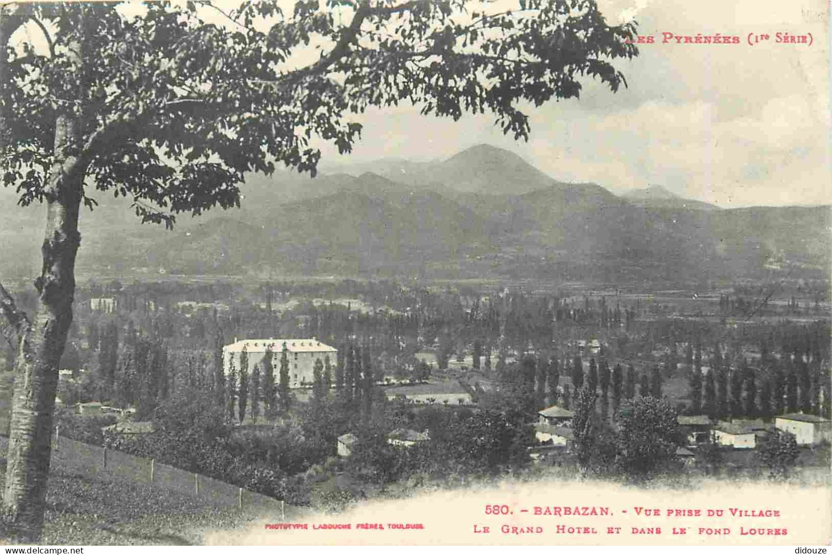 31 - Barbazan - Vue Prise Du Village - Le Grand Hotel Et Dans Le Fond Loures - Correspondance - CPA - Oblitération Ronde - Barbazan