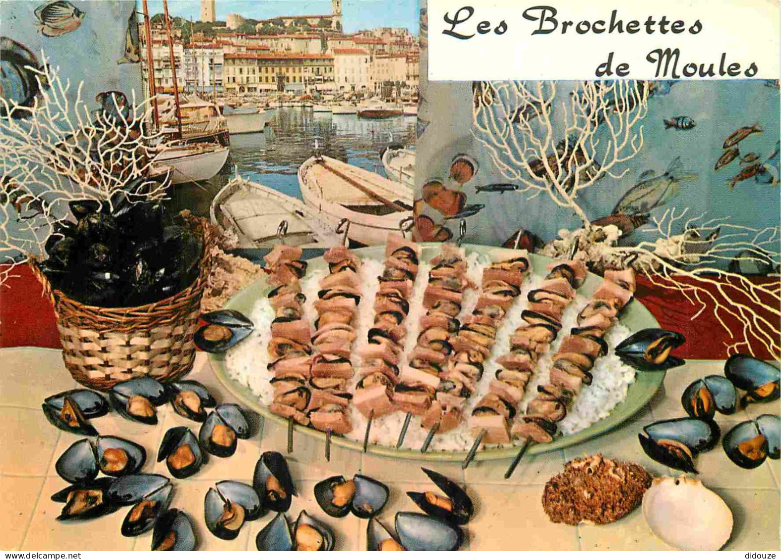 Recettes De Cuisine - Brochettes De Moules - Gastronomie - CPM - Carte Neuve - Voir Scans Recto-Verso - Recipes (cooking)