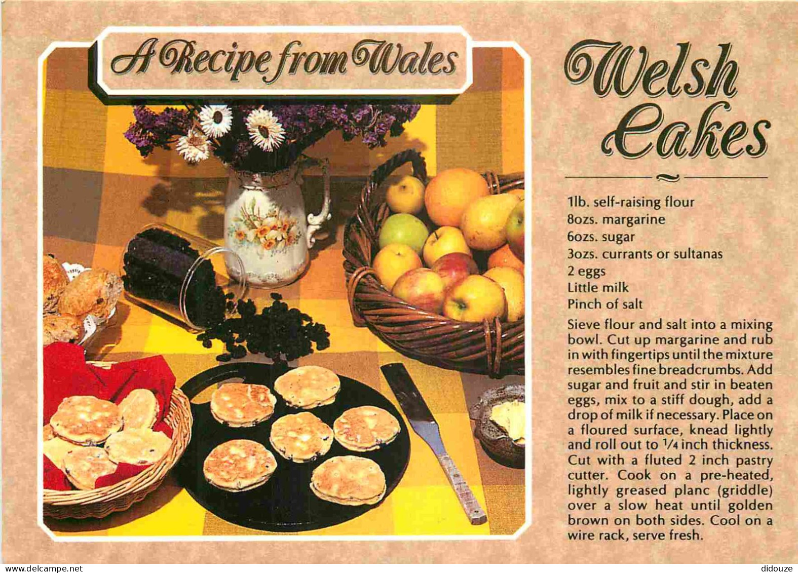 Recettes De Cuisine - Welsh Cakes - Recipe From Wales - Gastronomie - CPM - Carte Neuve - Voir Scans Recto-Verso - Ricette Di Cucina