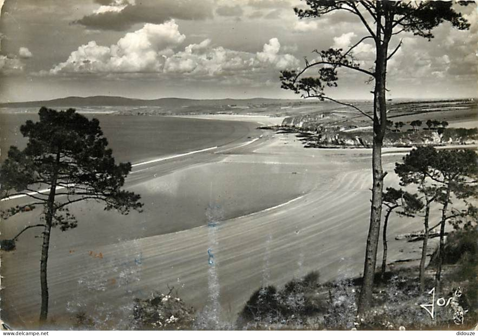 29 - Douarnenez - Les Belles Plages Du Ris Et De Trez-Malaouen. Dans Le Lointain La Chaine Du Ménez-Hom - CPSM Grand For - Douarnenez