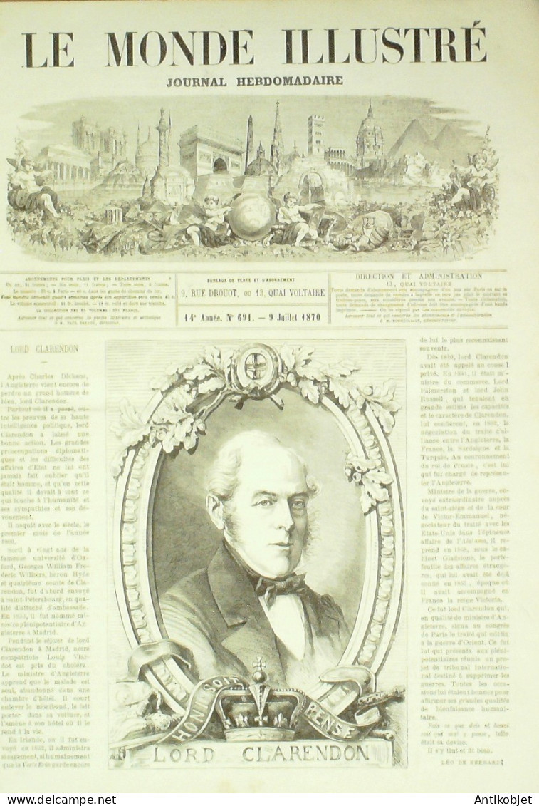 Le Monde Illustré 1870 N°691 Cuba Chivas Turquie Péra Constantinople Italie Solferino San Marino - 1850 - 1899