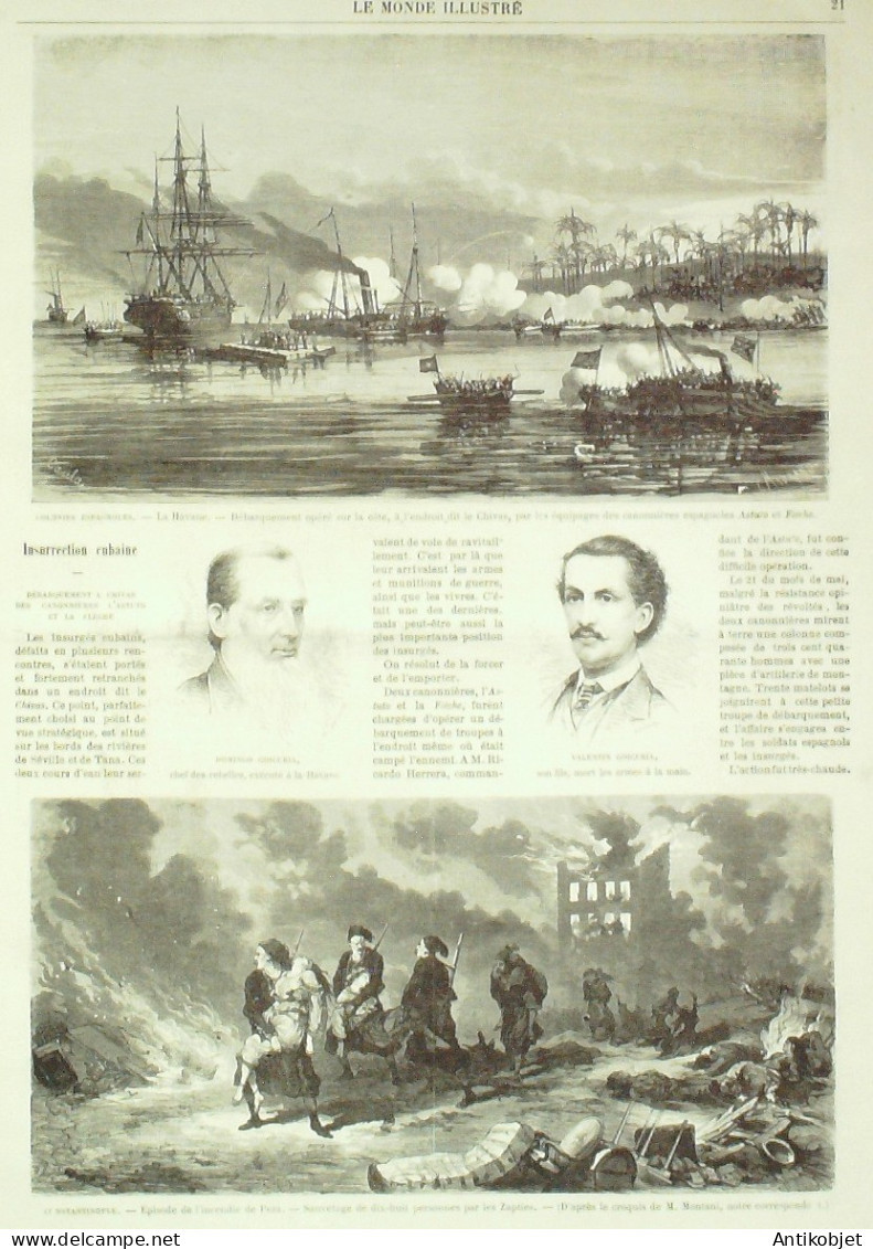 Le Monde Illustré 1870 N°691 Cuba Chivas Turquie Péra Constantinople Italie Solferino San Marino - 1850 - 1899