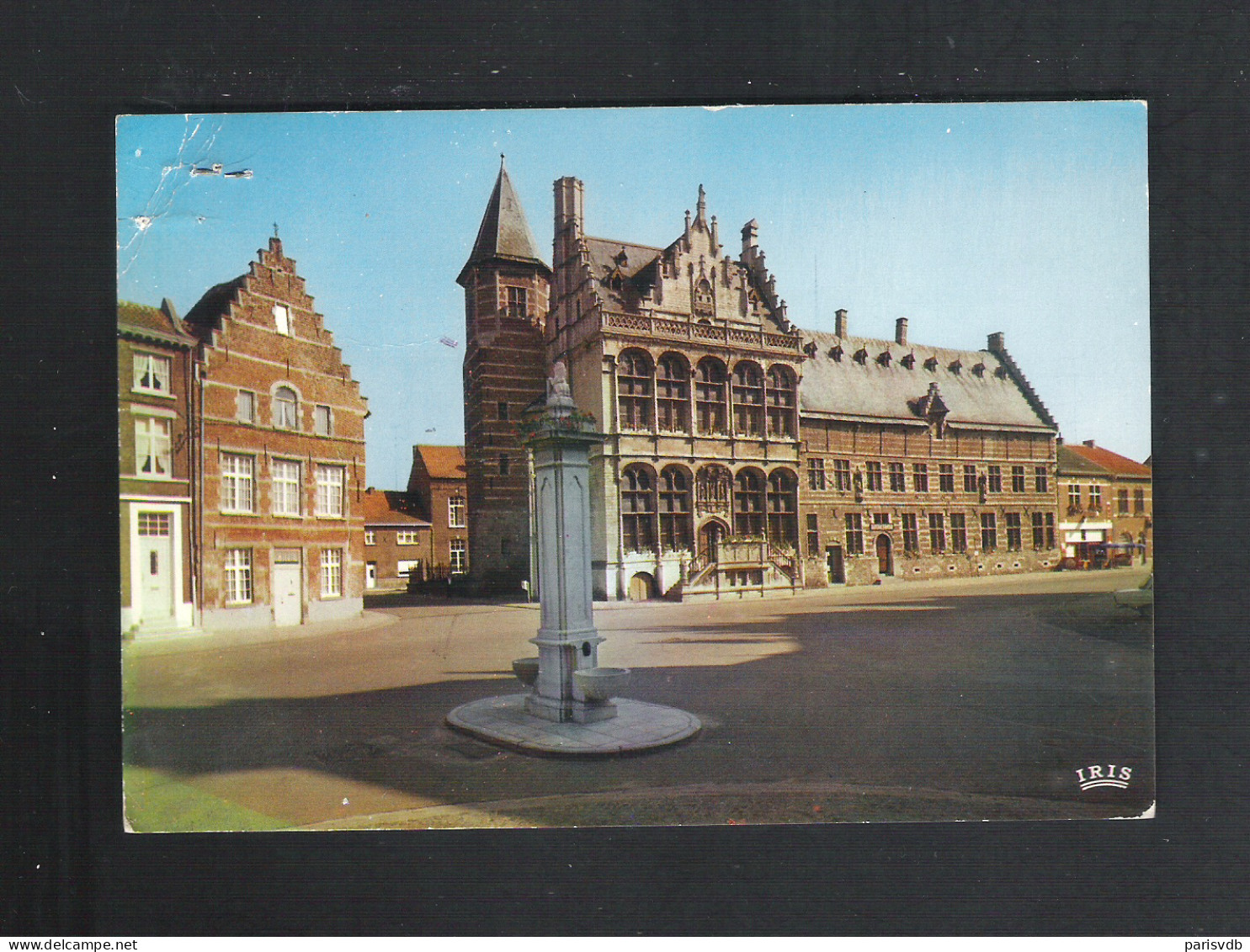 ZOUTLEEUW - STADHUIS EN HALLEN - QSL-KAART- NELS - (2 Scans)   (12.485) - Zoutleeuw