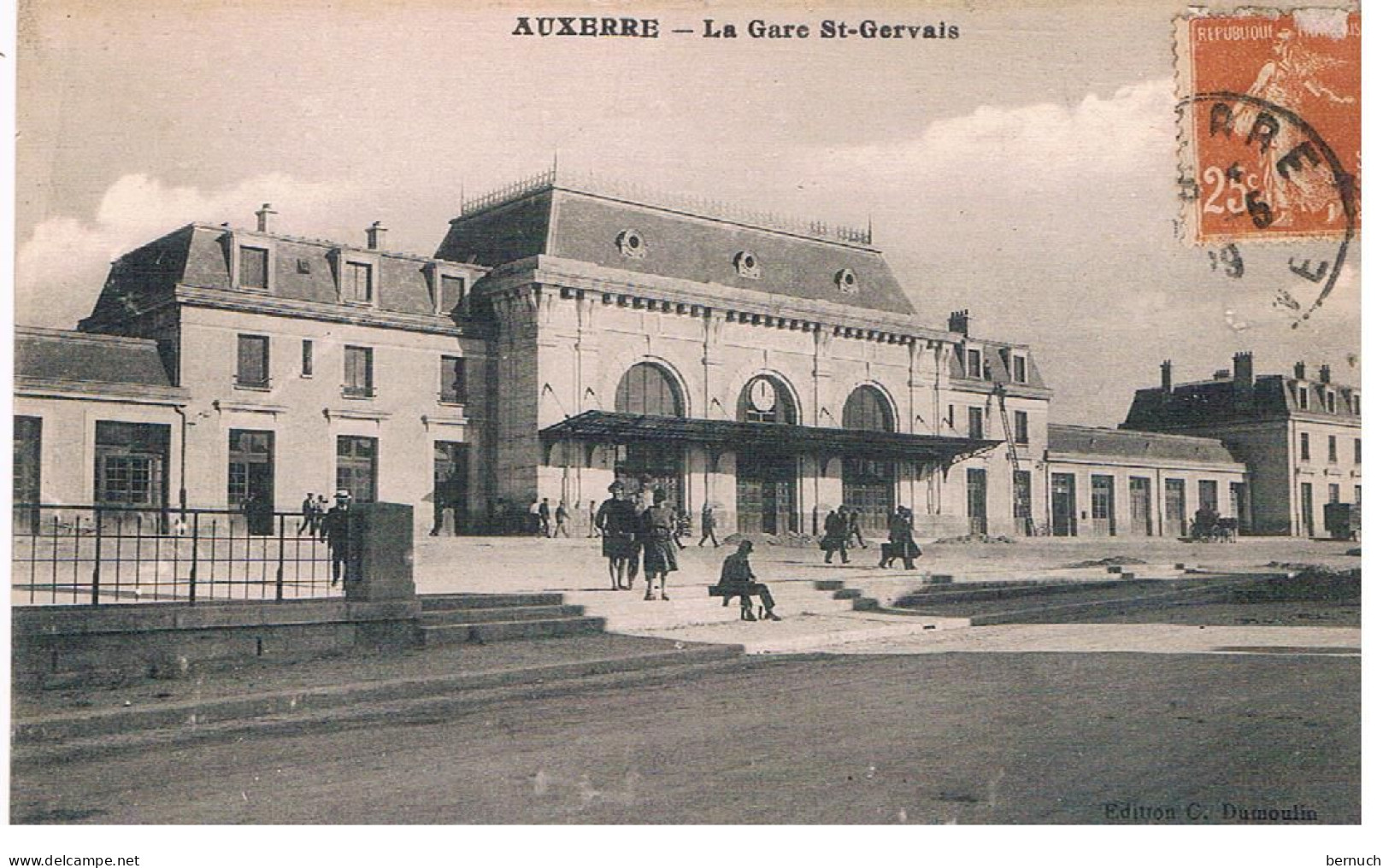 CPA AUXERRE Gare St Gervais - Stations Without Trains